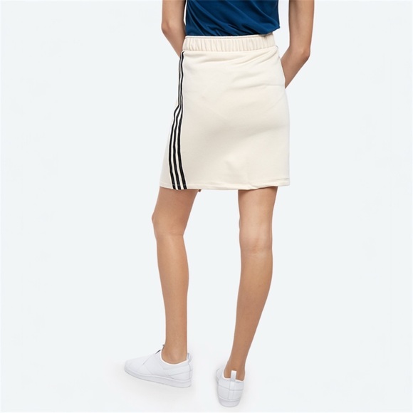 Adidas BH Elastic Waist Layered Skirt in Cream Beige - Picture 7 of 7